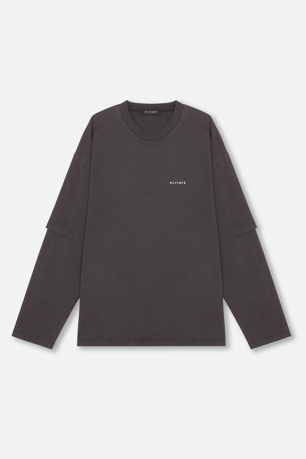 CLASSIC LOGO LAYERED L/S TEE - WASHED BLACK