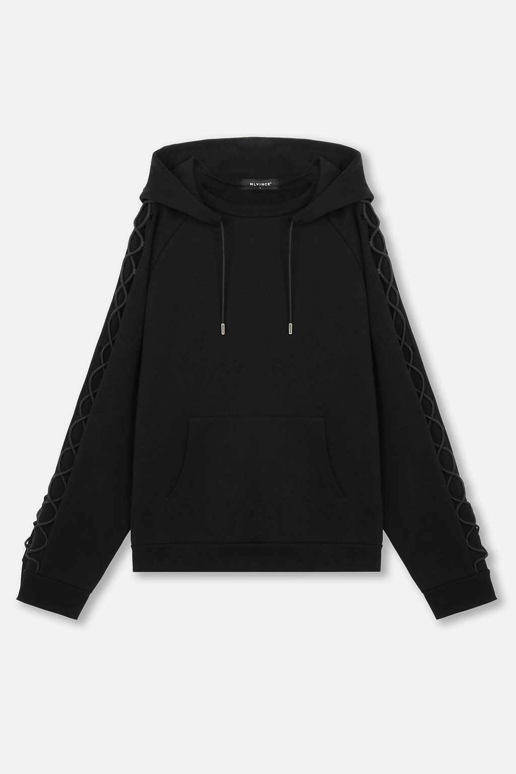 HEAVYWEIGHT OVERSIZED DRESS SLEEVE HOODY - BLACK - MLVINCE