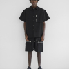 NYLON S/S SHIRTS - BLACK