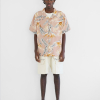 FLORAL LUX S/S SHIRTS - BEIGE