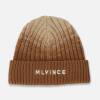 CLASSIC LOGO RIBBED BEANIE - BROWN