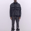 MILITARY CHECK JACKET - BLACK