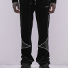 VELOR TRACK PANTS - BLACK