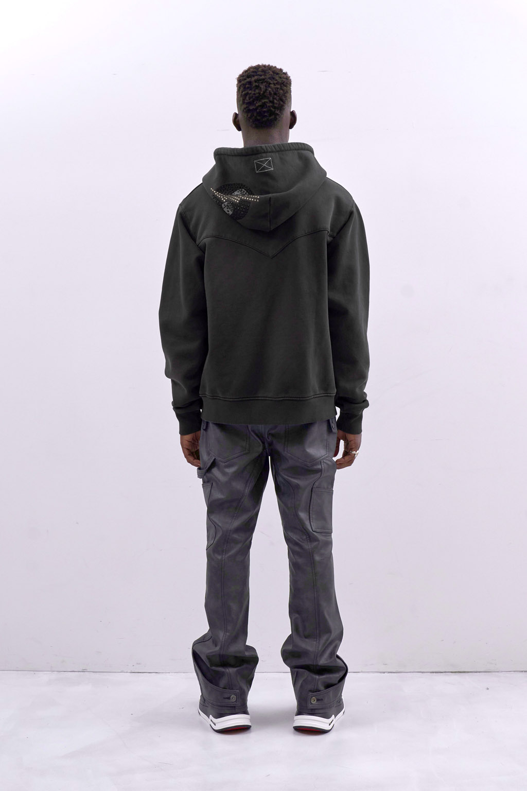 ARMY ZIP HOODY - BLACK - Image 4