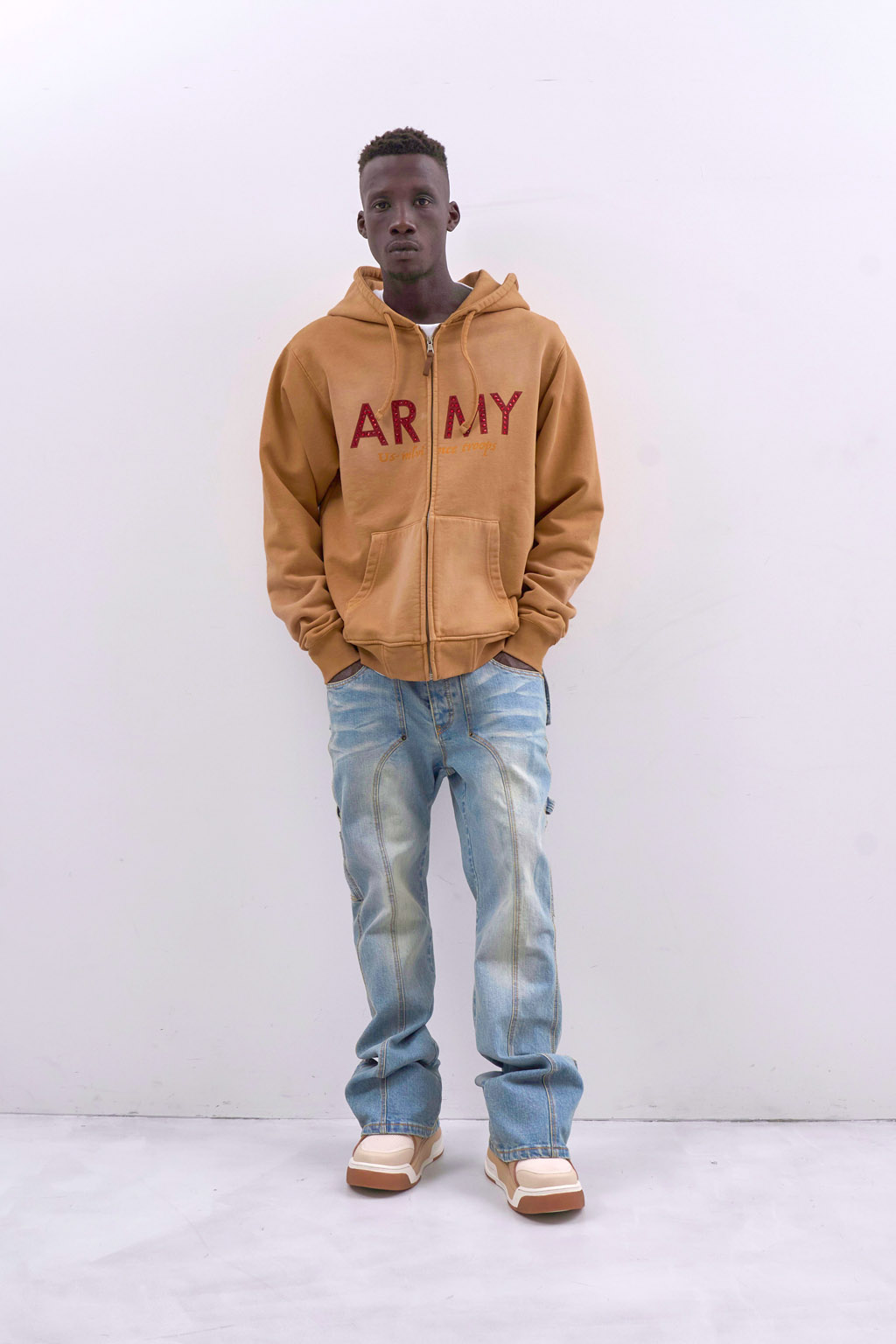 ARMY ZIP HOODY - BROWN - 画像 (6)