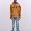 ARMY ZIP HOODY - BROWN