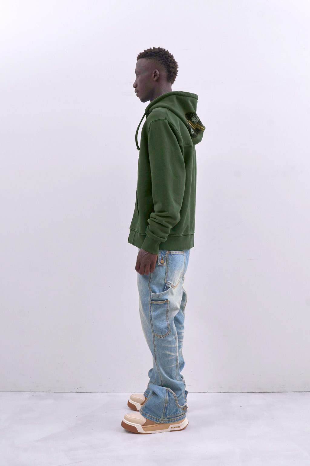 ARMY ZIP HOODY - GREEN - Image 5