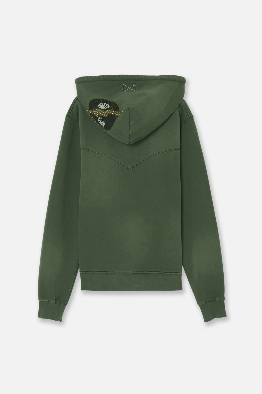 ARMY ZIP HOODY - GREEN - Image 3