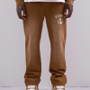 NAVY SWEAT PANTS - BROWN