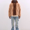 FAUX FUR JACKET - BEIGE