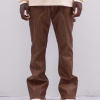 FAUX LEATHER HOLSTER PANTS - BROWN