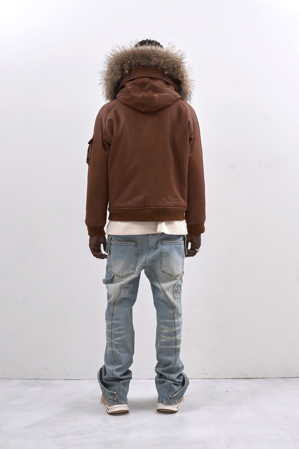 LEATHER N-2B JACKET - BROWN - 画像 (4)