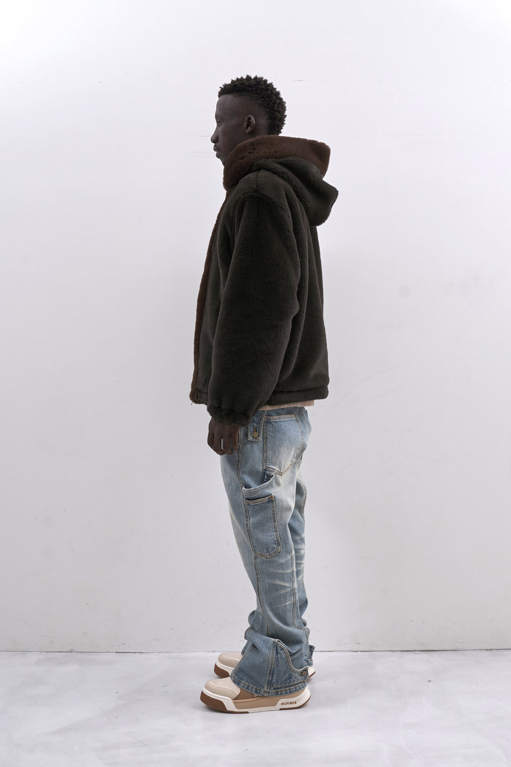 FAUX FUR JACKET - OLIVE - Image 5