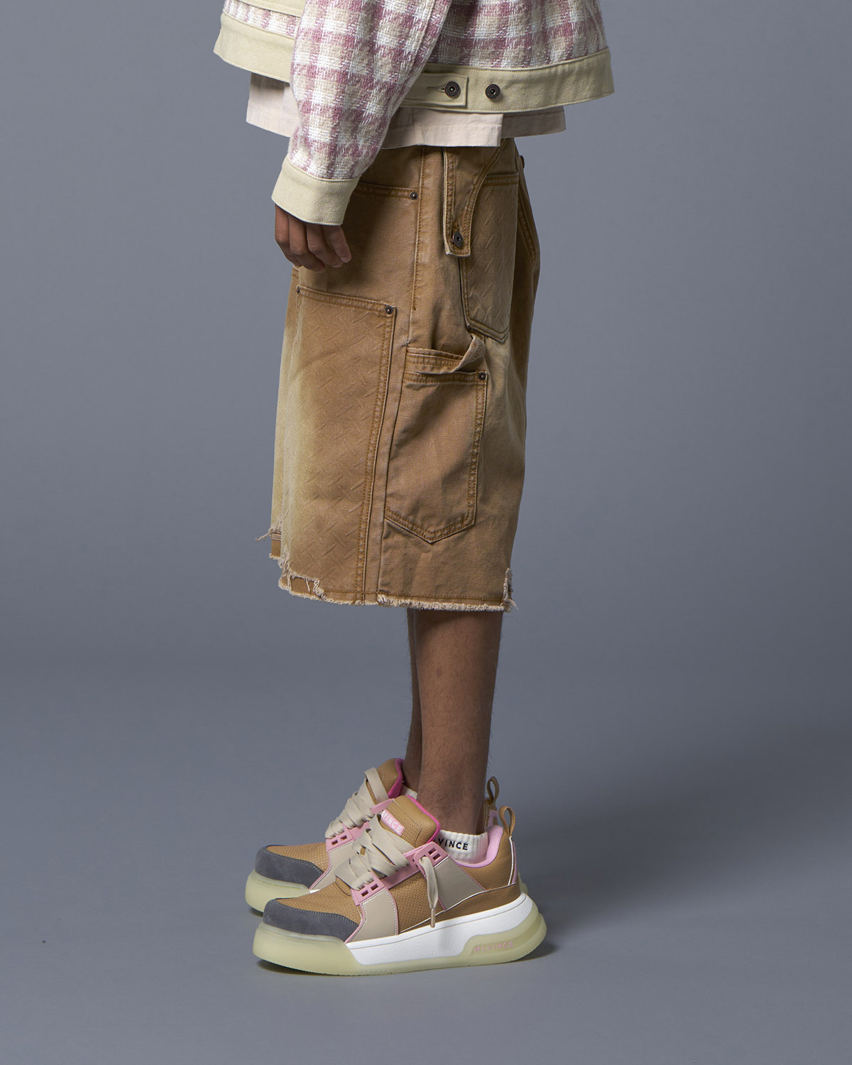 DOUBLE KNEE HOLSTER SHORTS - BEIGE - 画像 (5)