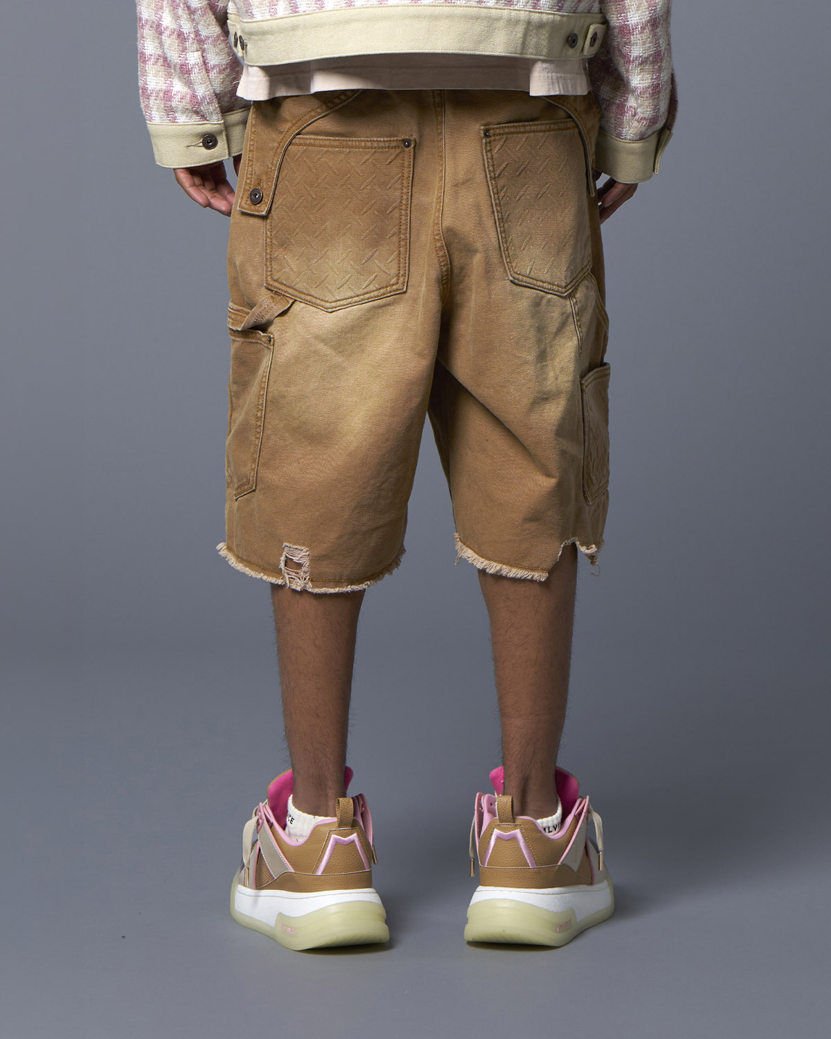 DOUBLE KNEE HOLSTER SHORTS - BEIGE - 画像 (4)