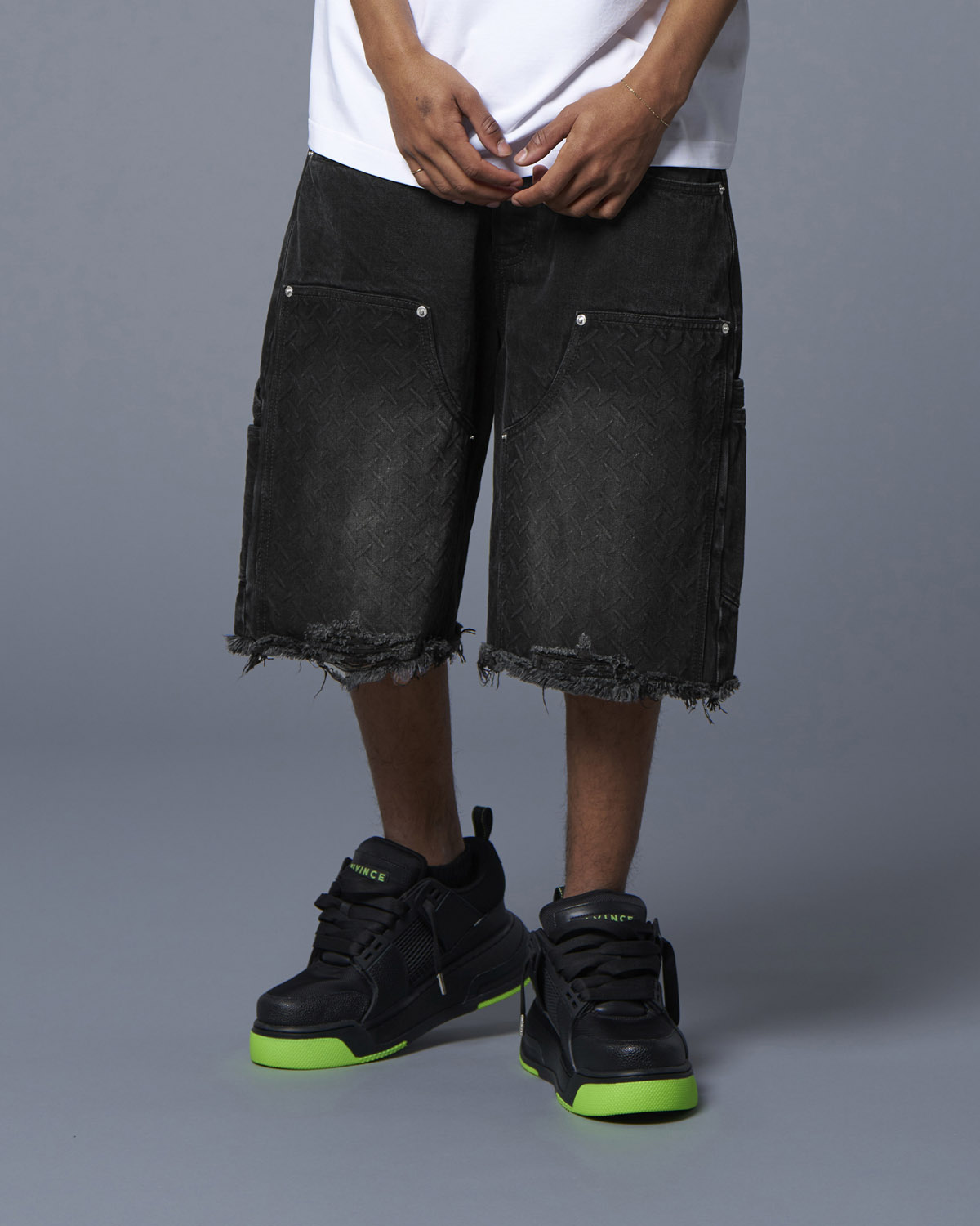 DOUBLE KNEE HOLSTER SHORTS - BLACK - 画像 (6)