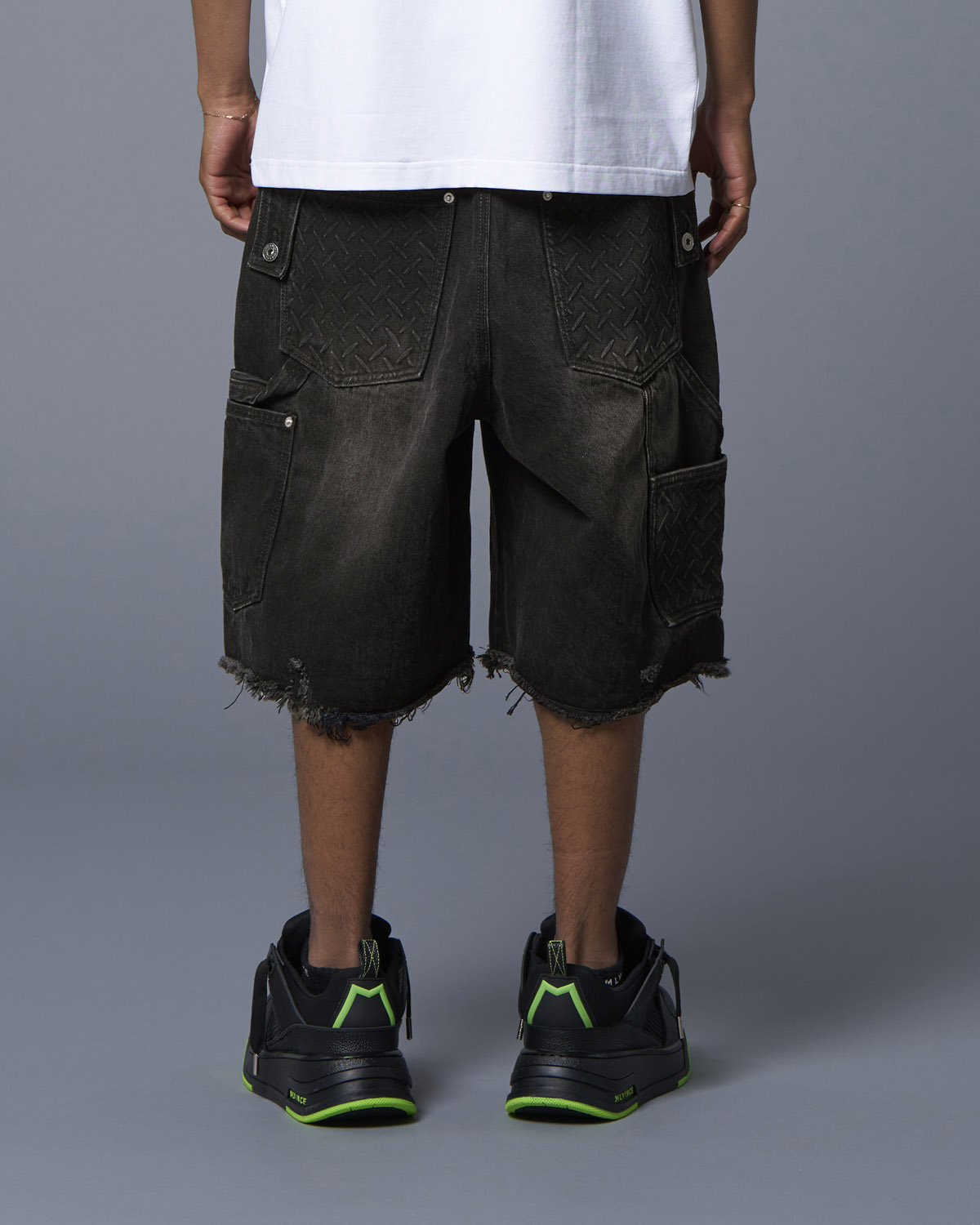 DOUBLE KNEE HOLSTER SHORTS - BLACK - 画像 (4)