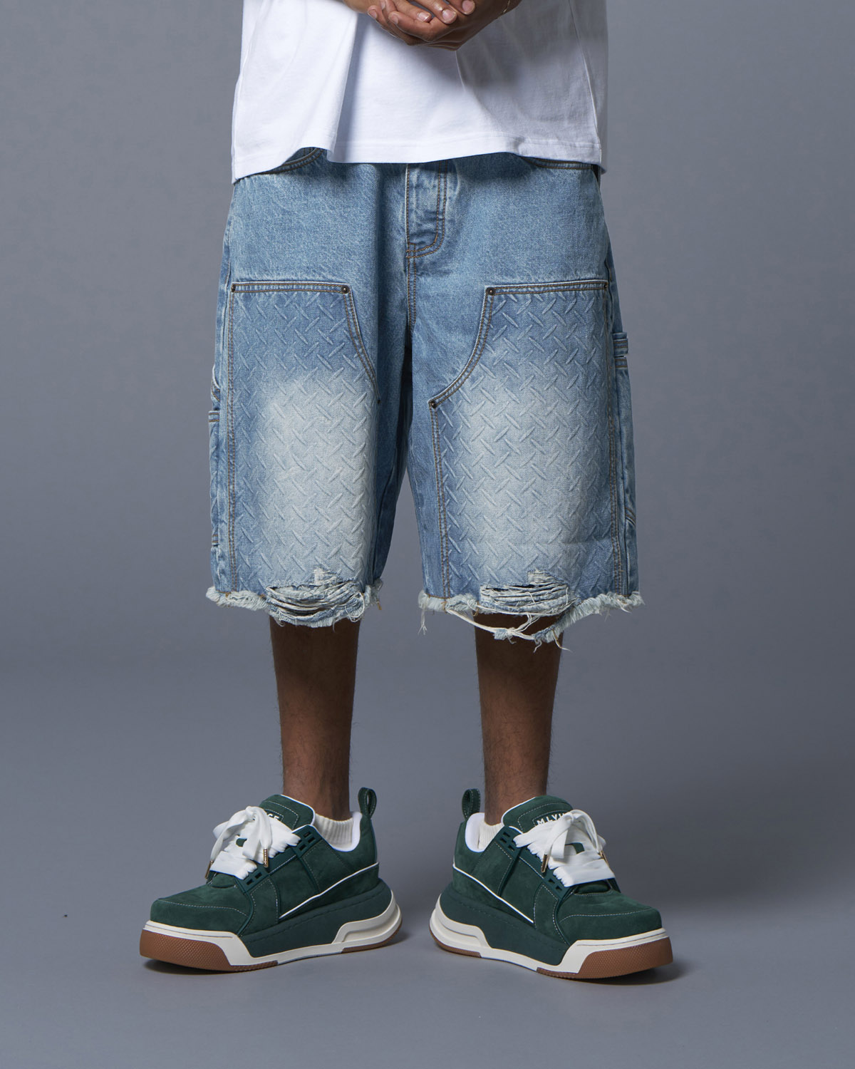 DOUBLE KNEE HOLSTER SHORTS - INDIGO - 画像 (6)