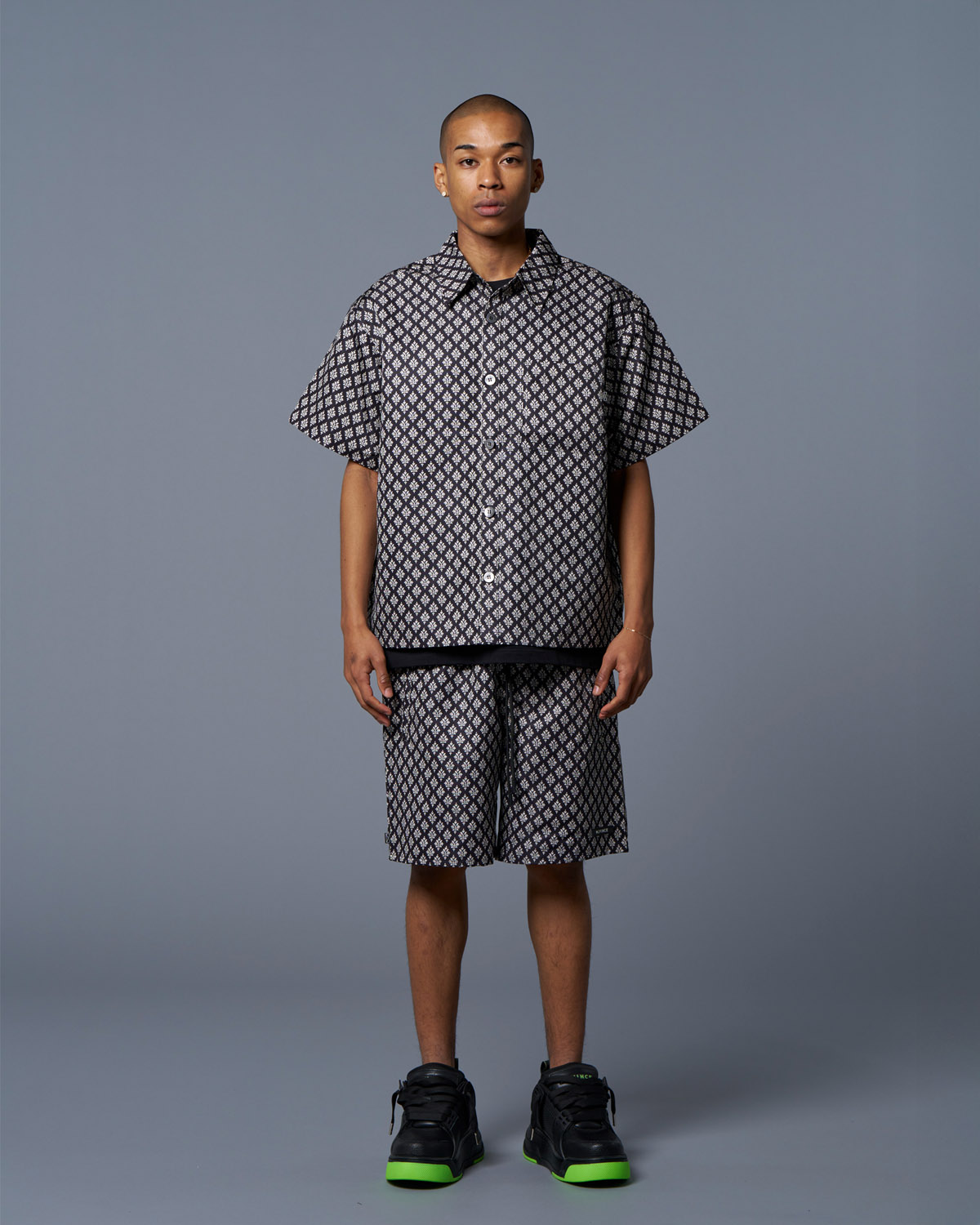 MONOGRAM S/S SHIRTS - BLACK