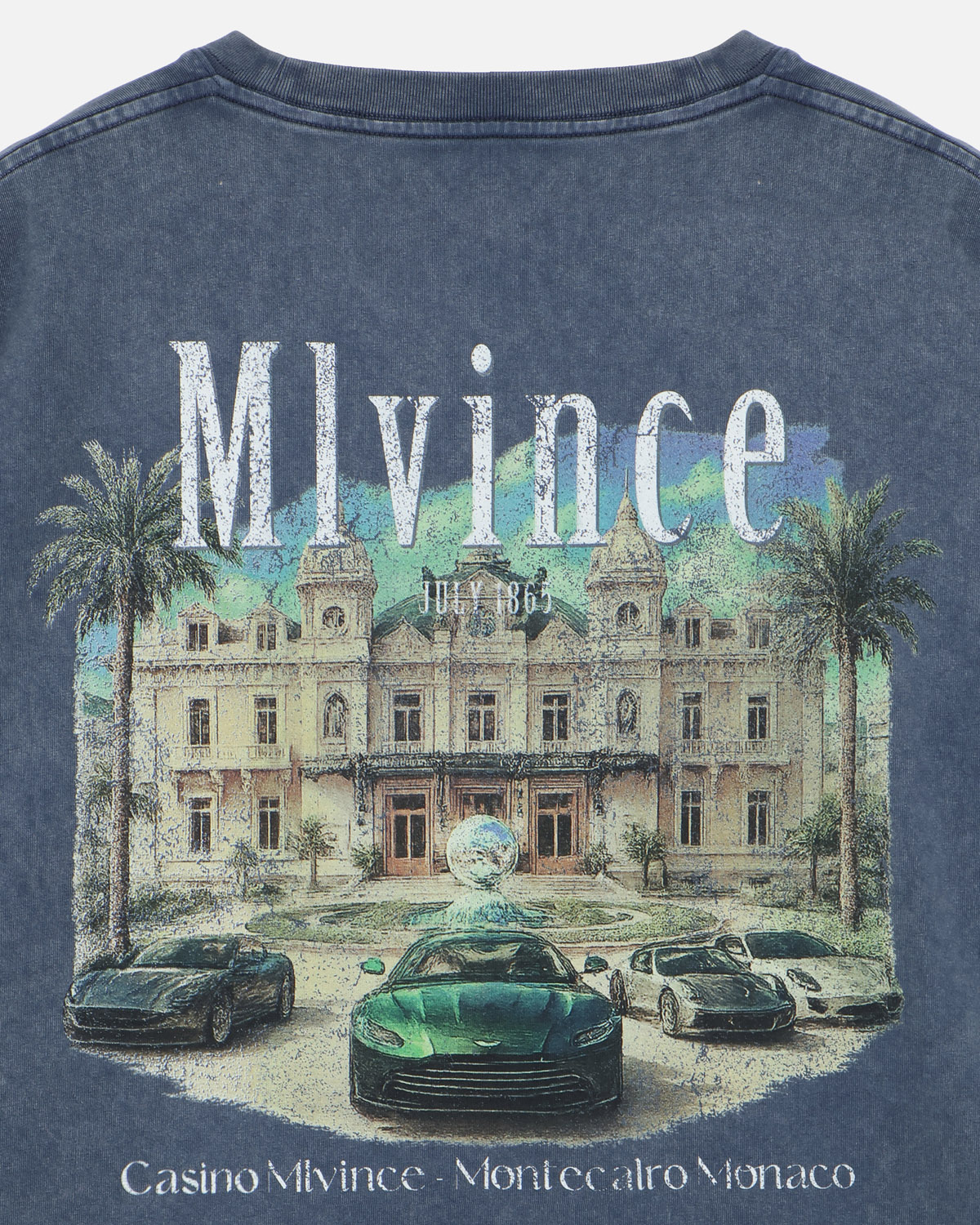 MONTECALRO BIG TEE - WASHED NAVY - Image 7