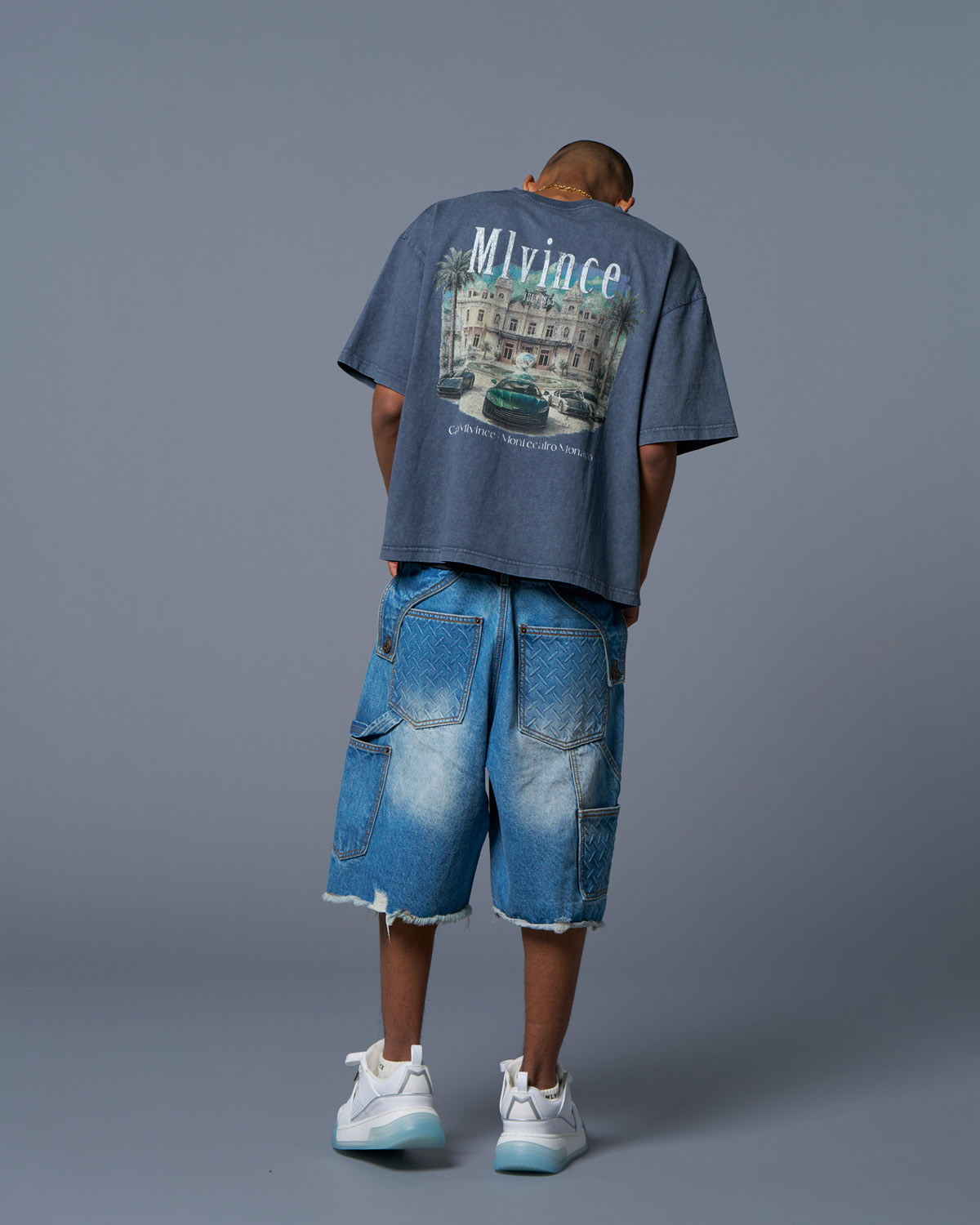 MONTECALRO BIG TEE - WASHED NAVY - Image 6