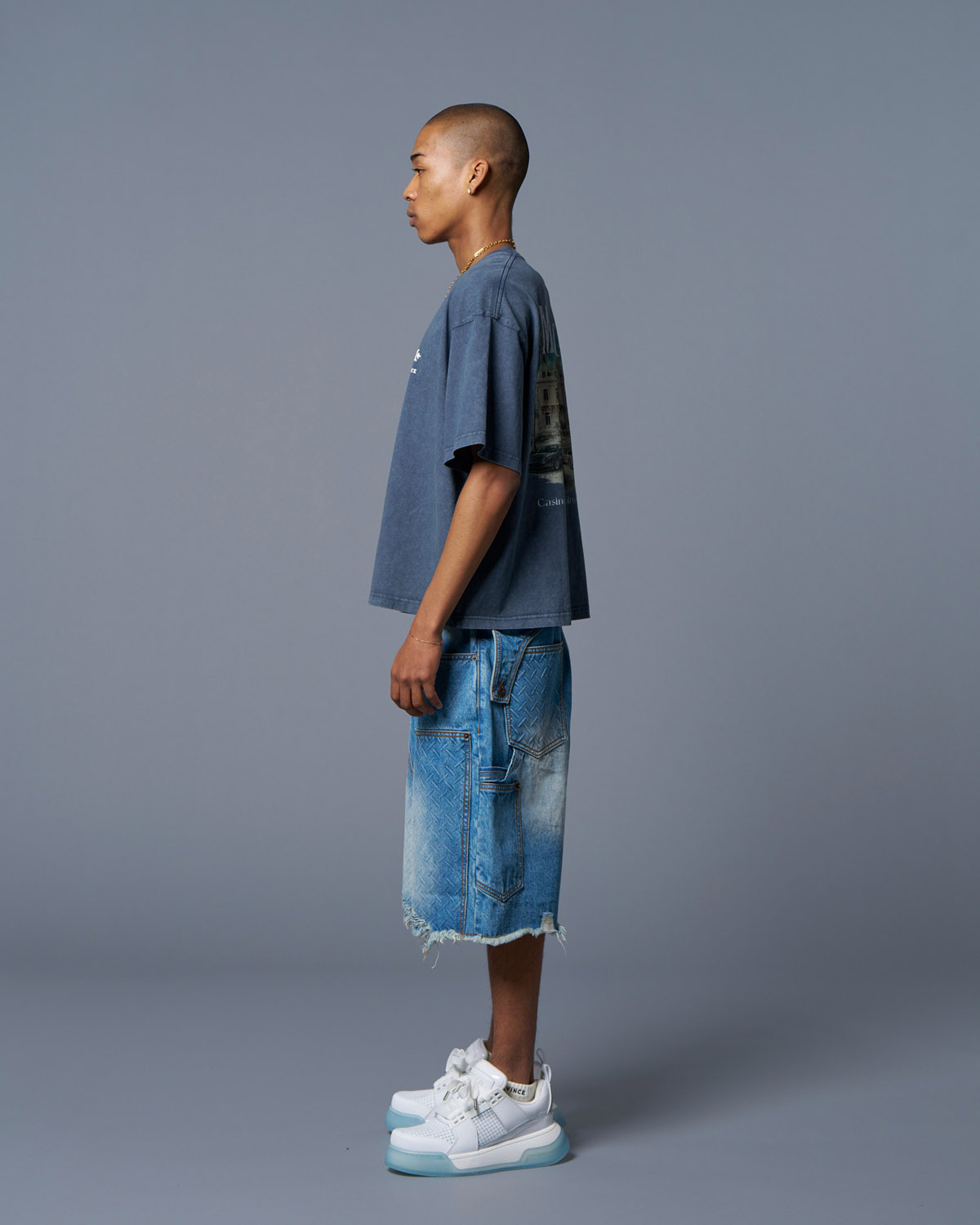 MONTECALRO BIG TEE - WASHED NAVY - Image 5
