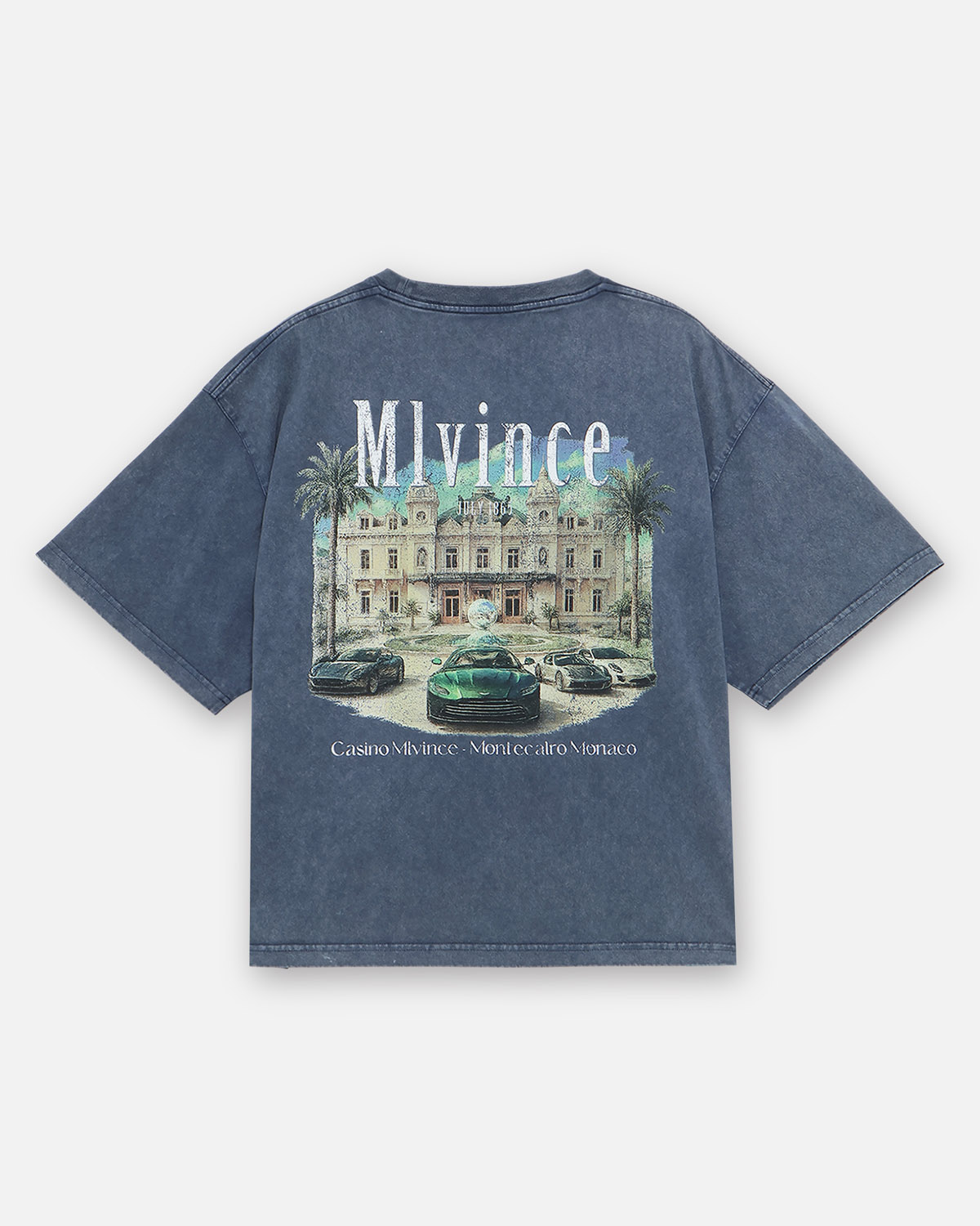 MONTECALRO BIG TEE - WASHED NAVY - Image 2